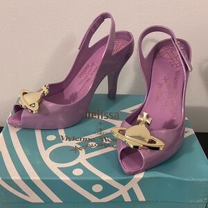 Vivienne Westwood x Melissa Anglomania Lilac Orb Jelly Heels